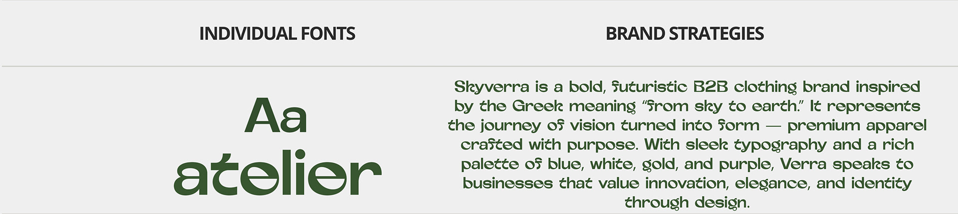 Skyverrra Ventures typography